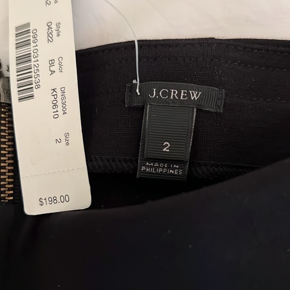 NWT J.Crew legging/pant with real leather tuxedo trim - Picture 5 of 9